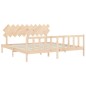 vidaXL Estructura de cama con cabecero madera maciza 200x200 cm vidaXL Estructura de cama con cabecero madera maciza 200x200 cm