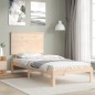 vidaXL Estructura de cama con cabecero madera maciza vidaXL Estructura de cama con cabecero madera maciza