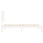 vidaXL Estructura de cama con cabecero madera maciza blanco 90x200 cm vidaXL Estructura de cama con cabecero madera maciza blanco 90x200 cm