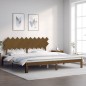 vidaXL Estructura cama y cabecero madera maciza marrón miel 200x200 cm vidaXL Estructura cama y cabecero madera maciza marrón miel 200x200 cm