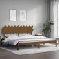 vidaXL Estructura cama y cabecero madera maciza marrón miel 200x200 cm vidaXL Estructura cama y cabecero madera maciza marrón miel 200x200 cm