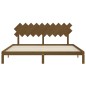 vidaXL Estructura cama y cabecero madera maciza marrón miel 200x200 cm vidaXL Estructura cama y cabecero madera maciza marrón miel 200x200 cm