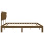vidaXL Estructura cama y cabecero madera maciza marrón miel 200x200 cm vidaXL Estructura cama y cabecero madera maciza marrón miel 200x200 cm