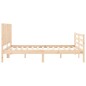 vidaXL Estructura de cama de matrimonio con cabecero madera maciza vidaXL Estructura de cama de matrimonio con cabecero madera maciza