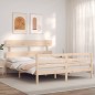 vidaXL Estructura de cama con cabecero madera maciza 160x200 cm vidaXL Estructura de cama con cabecero madera maciza 160x200 cm