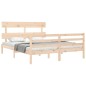 vidaXL Estructura de cama con cabecero madera maciza 160x200 cm vidaXL Estructura de cama con cabecero madera maciza 160x200 cm