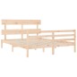 vidaXL Estructura de cama con cabecero madera maciza 160x200 cm vidaXL Estructura de cama con cabecero madera maciza 160x200 cm