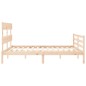 vidaXL Estructura de cama con cabecero madera maciza 160x200 cm vidaXL Estructura de cama con cabecero madera maciza 160x200 cm