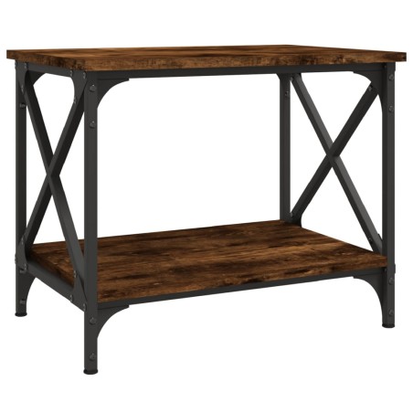 vidaXL Mesa auxiliar madera contrachapada marrón roble 55x38x45 cm
