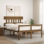 vidaXL Cama personas mayores cabecero madera marrón miel 140x200 cm vidaXL Cama personas mayores cabecero madera marrón miel 140x200 cm