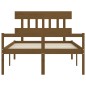 vidaXL Cama personas mayores cabecero madera marrón miel 140x200 cm vidaXL Cama personas mayores cabecero madera marrón miel 140x200 cm