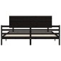 vidaXL Estructura de cama con cabecero madera maciza negro 200x200 cm