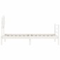 vidaXL Estructura de cama individual con cabecero madera maciza blanco vidaXL Estructura de cama individual con cabecero madera maciza blanco