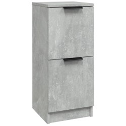 vidaXL Aparador de madera contrachapada gris hormigón 30x30x70 cm