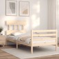 vidaXL Estructura de cama con cabecero madera maciza 90x200 cm vidaXL Estructura de cama con cabecero madera maciza 90x200 cm