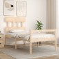 vidaXL Cama para personas mayores con cabecero madera maciza 100x200cm vidaXL Cama para personas mayores con cabecero madera maciza 100x200cm