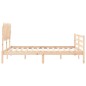 vidaXL Estructura de cama con cabecero madera maciza 140x190 cm