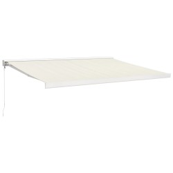 vidaXL Toldo retráctil aluminio y tela color crema 4,5x3 m