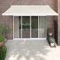 vidaXL Toldo retráctil aluminio y tela color crema 3x2,5 m