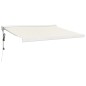 vidaXL Toldo retráctil aluminio y tela color crema 3x2,5 m