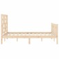 vidaXL Estructura de cama de matrimonio con cabecero madera maciza vidaXL Estructura de cama de matrimonio con cabecero madera maciza