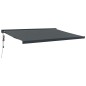 vidaXL Toldo retráctil aluminio y tela gris antracita 4x3 m vidaXL Toldo retráctil aluminio y tela gris antracita 4x3 m