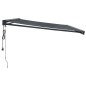 vidaXL Toldo retráctil aluminio y tela gris antracita 4x3 m vidaXL Toldo retráctil aluminio y tela gris antracita 4x3 m