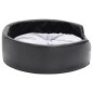 vidaXL Cama para perros felpa y cuero sintético negro gris 69x59x19 cm vidaXL Cama para perros felpa y cuero sintético negro gris 69x59x19 cm