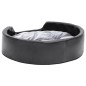 vidaXL Cama para perros felpa y cuero sintético negro gris 69x59x19 cm vidaXL Cama para perros felpa y cuero sintético negro gris 69x59x19 cm
