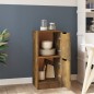 vidaXL Aparador madera contrachapada color roble ahumado 30x30x70 cm vidaXL Aparador madera contrachapada color roble ahumado 30x30x70 cm