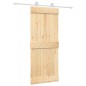 vidaXL Puerta corredera con herrajes madera maciza de pino 85x210 cm vidaXL Puerta corredera con herrajes madera maciza de pino 85x210 cm