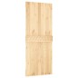 vidaXL Puerta corredera con herrajes madera maciza de pino 85x210 cm vidaXL Puerta corredera con herrajes madera maciza de pino 85x210 cm