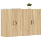 vidaXL Armarios de pared 2 uds madera de ingeniería roble Sonoma vidaXL Armarios de pared 2 uds madera de ingeniería roble Sonoma
