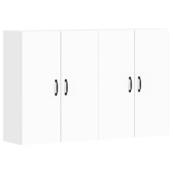 vidaXL Armarios de pared 2 uds madera de ingeniería blanco