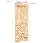 vidaXL Puerta corredera con herrajes madera maciza de pino 80x210 cm