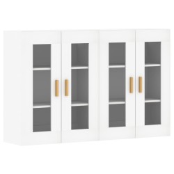 vidaXL Armarios de pared 2 uds madera de ingeniería blanco