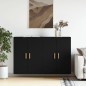 vidaXL Armarios de pared 2 uds madera de ingeniería negro vidaXL Armarios de pared 2 uds madera de ingeniería negro