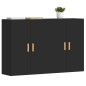 vidaXL Armarios de pared 2 uds madera de ingeniería negro vidaXL Armarios de pared 2 uds madera de ingeniería negro