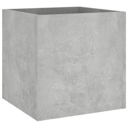 vidaXL Jardinera de madera contrachapada gris hormigón 40x40x40 cm