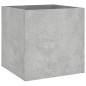 vidaXL Jardinera de madera contrachapada gris hormigón 40x40x40 cm