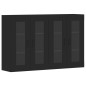 vidaXL Armarios de pared 2 uds madera de ingeniería negro