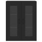 vidaXL Armarios de pared 2 uds madera de ingeniería negro