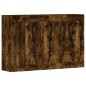 vidaXL Armarios de pared 2 uds madera de ingeniería roble ahumado vidaXL Armarios de pared 2 uds madera de ingeniería roble ahumado