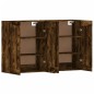vidaXL Armarios de pared 2 uds madera de ingeniería roble ahumado vidaXL Armarios de pared 2 uds madera de ingeniería roble ahumado