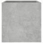 vidaXL Jardinera de madera contrachapada gris hormigón 40x40x40 cm