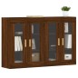 vidaXL Armarios de pared 2 uds madera de ingeniería marrón roble vidaXL Armarios de pared 2 uds madera de ingeniería marrón roble