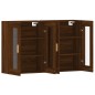 vidaXL Armarios de pared 2 uds madera de ingeniería marrón roble vidaXL Armarios de pared 2 uds madera de ingeniería marrón roble