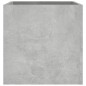 vidaXL Jardinera de madera contrachapada gris hormigón 40x40x40 cm