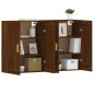 vidaXL Armarios de pared 2 uds madera de ingeniería marrón roble vidaXL Armarios de pared 2 uds madera de ingeniería marrón roble