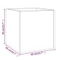vidaXL Jardinera de madera contrachapada gris hormigón 40x40x40 cm